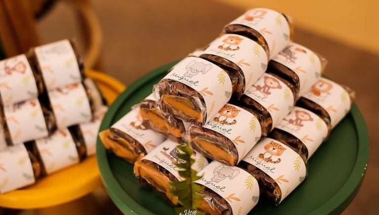 Brownie gourmet recheado da Petit Gourmet para aniversário infantil no Rio de Janeiro