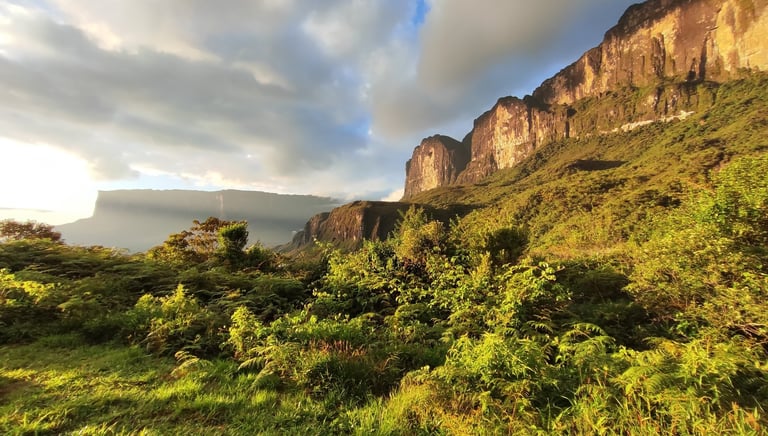 Atardecer desde el campamento Base del Tepuy Roraima