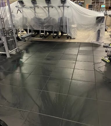 Deep cleaning team scrubbing bathroom tiles in Toronto