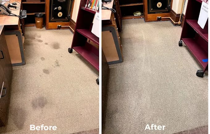 Stain removal from office carpet GTA Toronto