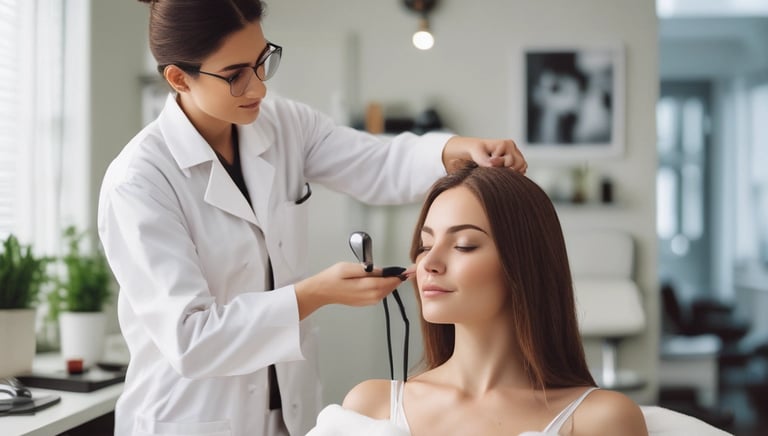 A professional administering Botox in a modern clinic.