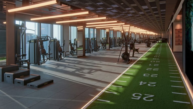 interior design of a luxury resot gym space