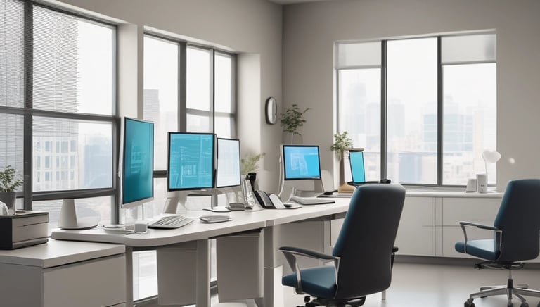 A futuristic and digital-themed image features a stylized circuit board with the words 'Open AI' in bold, glowing letters. Above it is a design that resembles an AI or robot face with neon accents. The background consists of a network of interconnected blue lines and nodes, suggesting themes of technology and connectivity.