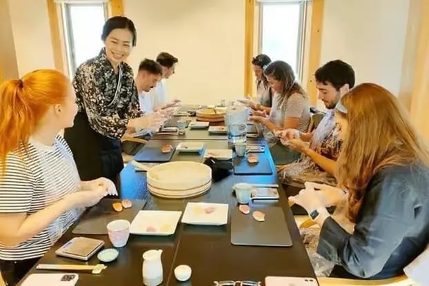 Small group sushi making class inside Kyoto machiya townhouse with local chef
