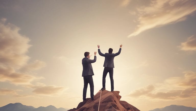 A 3D illustration featuring a series of shopping-related elements such as a shopping basket, a target, a lightbulb, a paper bag, and various charts or graphs. These objects are positioned on a dark green stepped platform, suggesting elements of business and marketing.