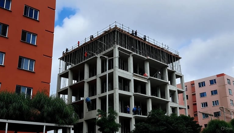 Obra construccion colocacion de revestimiento texturado