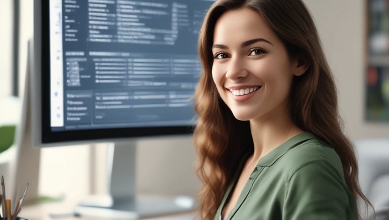 Una pantalla de computadora enfocada donde se vea un proyecto con procesos terminados