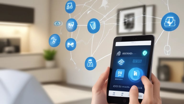 A modern home theater setup with a large screen and comfortable seating.