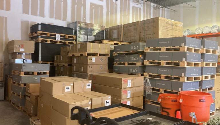 a warehouse with a lot of boxes of boxes and boxes of boxes