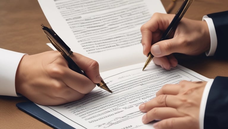 Documents are laid out on a surface, with the largest sheet displaying the text 'Petition to File for Bankruptcy'. Several forms and paperwork are visible underneath, suggesting a formal or legal context.