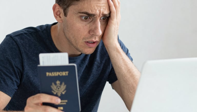 A family happily holding their passports about to depart on a cruise