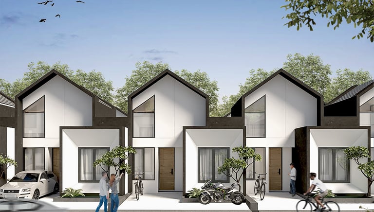 Tampak depan ilustrasi Cluster The Riviera