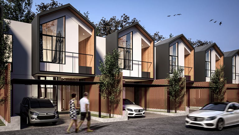 Tampak depan ilustrasi perumahan Griya Parama