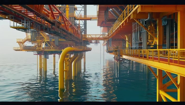 power cable pathways on oil drilling platforms