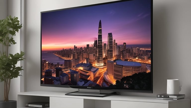 A technician repairing a Sony LED TV.
