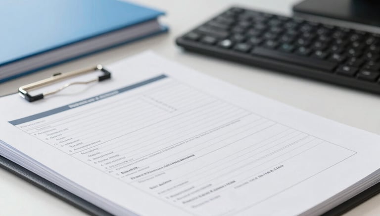 Architect reviewing detailed municipal blueprints on a construction site