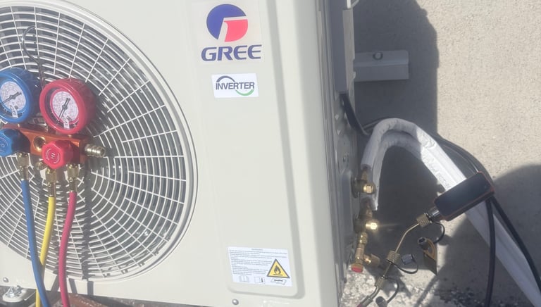 climatisation installation mise en servisse   et nettoyage  