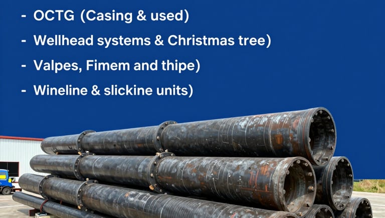 A professional reviewing oilfield equipment catalogs in a modern office setting.