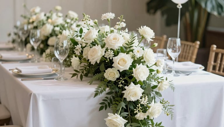 An elegant gift box featuring a delicate arrangement of fresh flowers and luxurious wrapping.