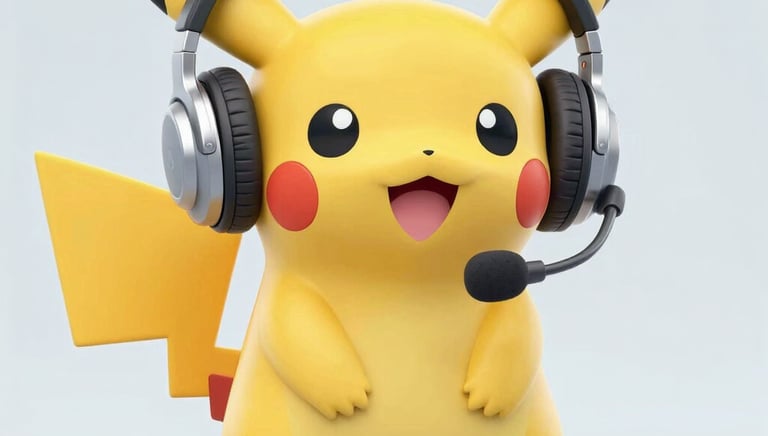 Friendly customer support agent smiling with headset in a bright office.