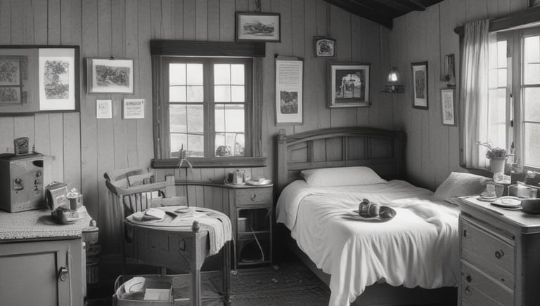 A clean and cozy holiday cottage interior freshly cleaned and ready for guests.