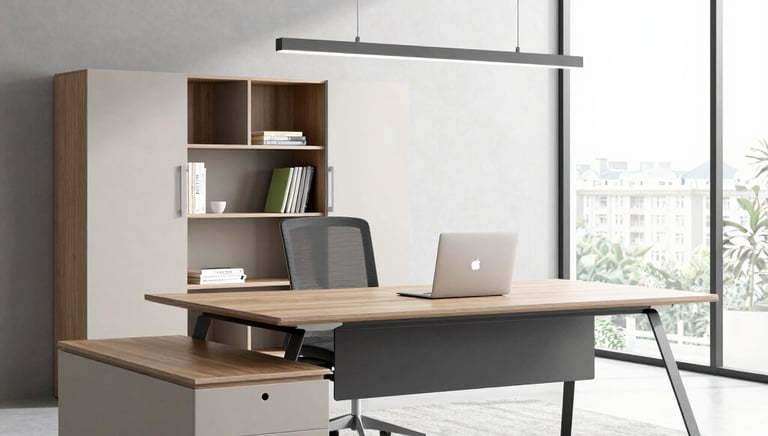 Modern kitchen cabinetry with sleek design and natural wood finish.