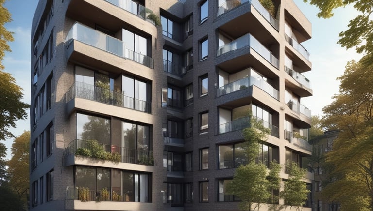 A friendly advisor discussing property options with a young professional in a cozy office.