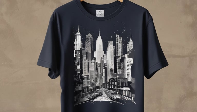 A vibrant t-shirt showcasing unique sublimation designs.