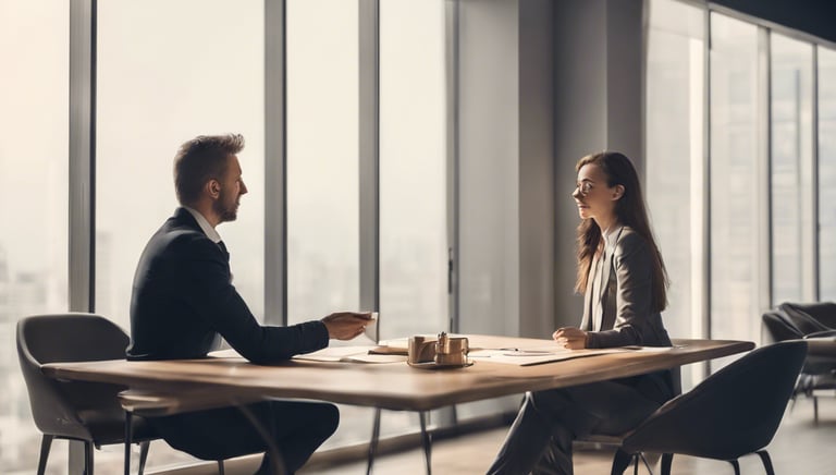 group of people sitting beside rectangular wooden table with laptops