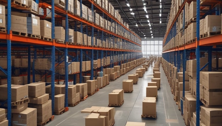 Workers packing boxes on a clean, modern fulfillment line