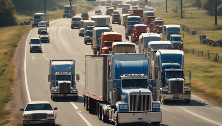 Image of a BZ Express truck on the highway near Spring, Texas.