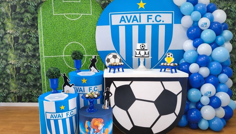 decoração festa de aniversario tema futebol avai