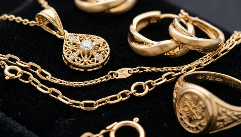 Luxury jewellery lighting using high-fidelity R9 LEDs for gold vibrancy