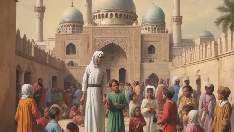 A caregiver comforting a child in a nurturing environment.