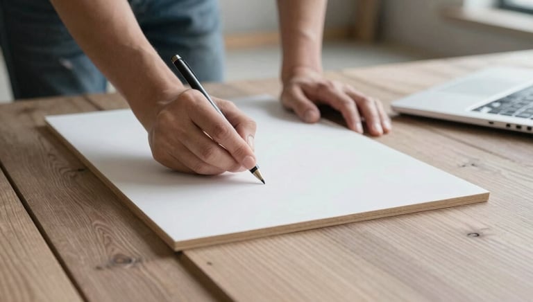 Professional consultant discussing plans with clients in a modern office