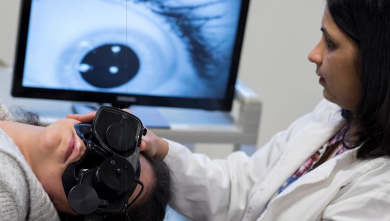 Dr. Naseem Chatiwala performs vestibular therapy