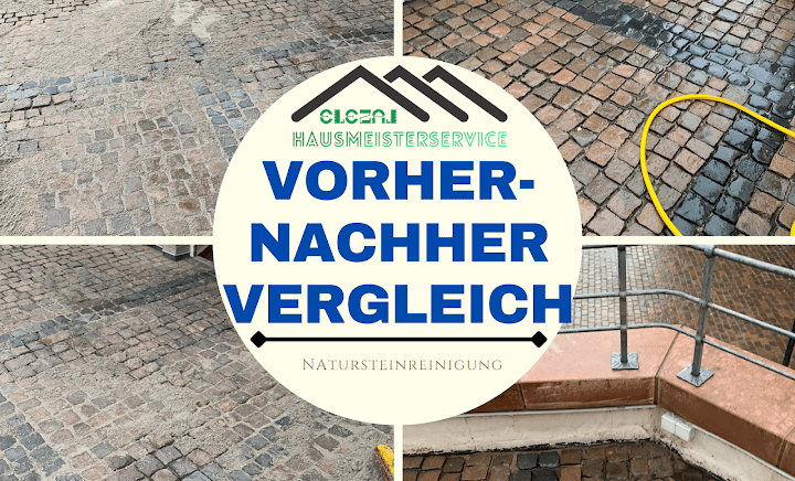 Pflastersteine Reinigung vorher nachher vergleich