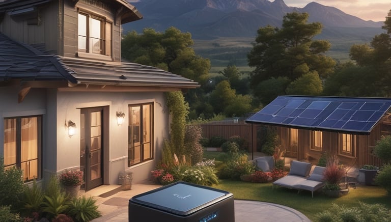 A satellite dish installed on a rooftop against a clear blue sky.