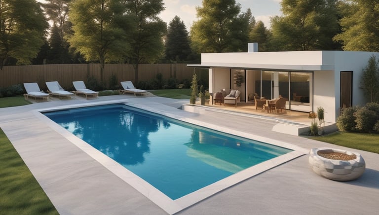 Technicians installing a fiberglass pool efficiently on site