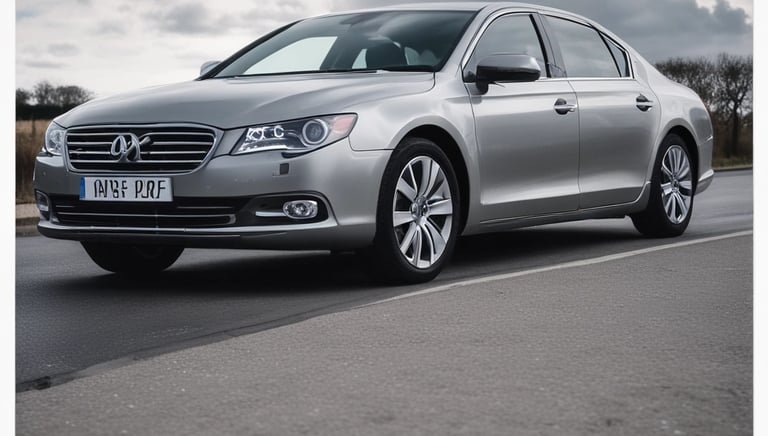 A lineup of rental cars available for customers.