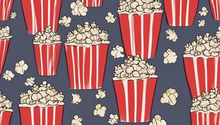 A lively group of people watching a film together in a warmly lit community space.