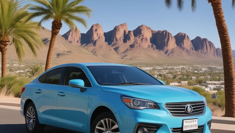 A serene workspace by a sunlit window overlooking a peaceful cityscape.