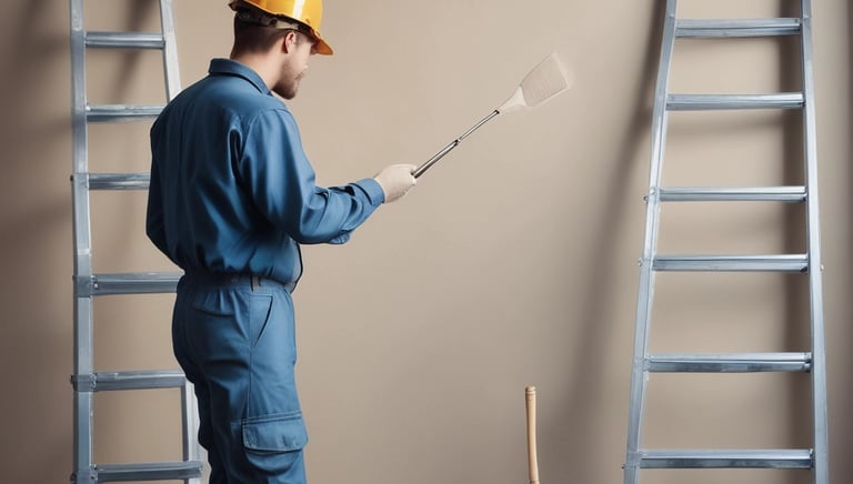 A skilled construction worker smiling while holding tools at a job site.