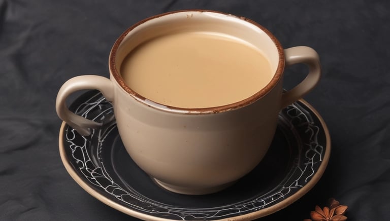 Jar of rich amber honey with honeycomb pieces and a wooden dipper on a rustic table.