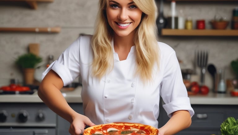 Chef Marek plating a colorful dish in a cozy home kitchen setting.