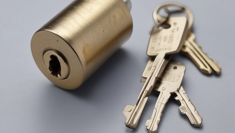 A locksmith opening a residential door with professional tools at night.