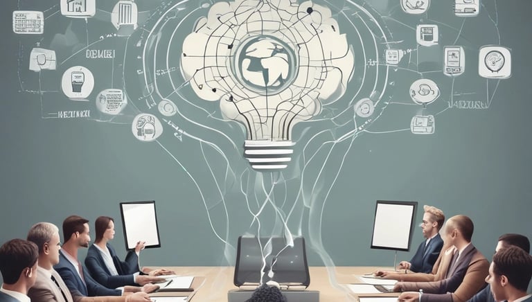 A sleek modern website displayed on a desktop screen with SEO analytics charts.