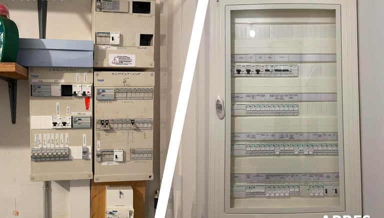 avant apres travaux electricien