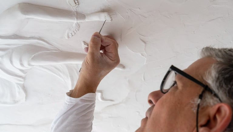 Ornamenten plafond restaureren