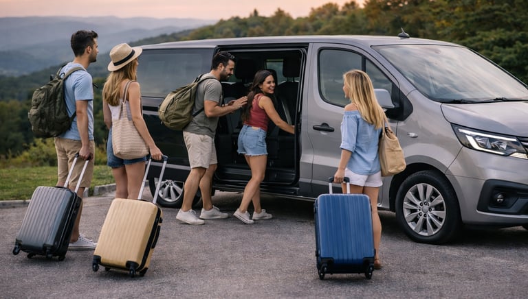 Transport groupe Bordeaux van avec chauffeur privé